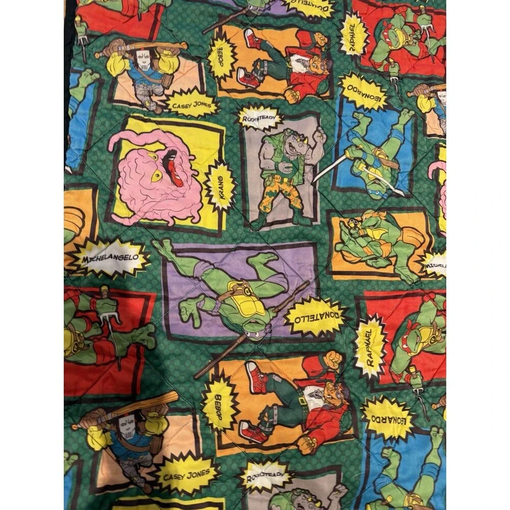 Nickelodeon Teenage Mutant Ninja Turtles TMNT Quilted Bedspread (48”x 52”)